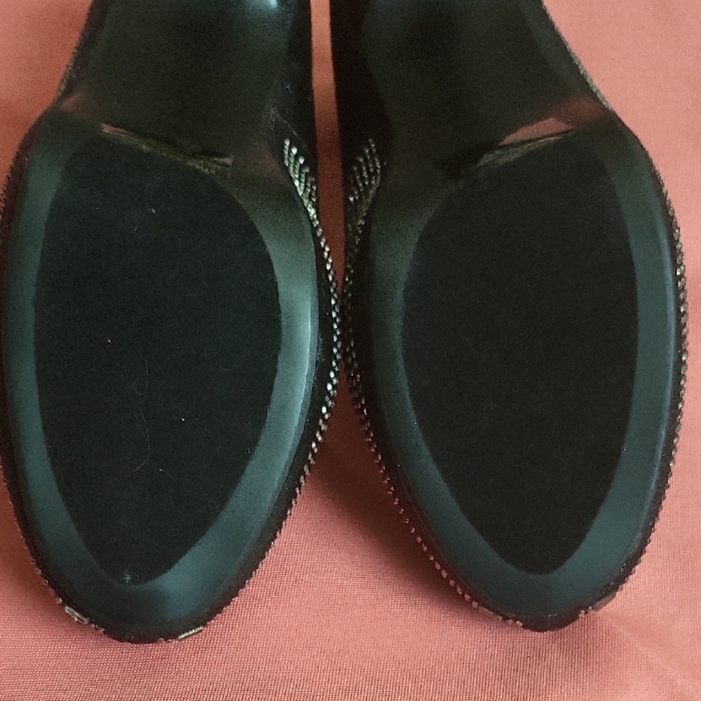 Chic Black Rhinestone Heels - Picture 7 of 9
